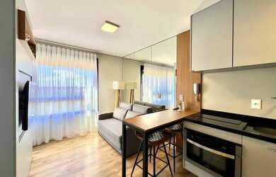 Imagem: O apartamento possui 1 Dormitório, 1 Banheiro, 40m² de Área