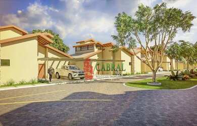 Imagem: A casa em condomínio possui 3 Dormitórios, 1 Banheiro, 2 Vagas