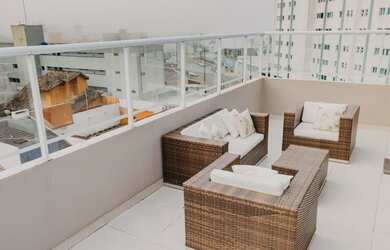 Imagem: O apartamento na cobertura possui 3 Dormitórios, 3 Banheiros