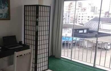 Imagem: O apartamento possui 1 Dormitório, 1 Banheiro, 1 Vaga na garagem