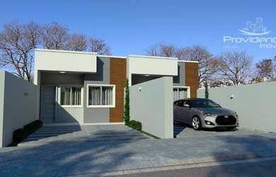 Imagem: A casa possui 2 Dormitórios, 2 Banheiros, 2 Vagas na garagem