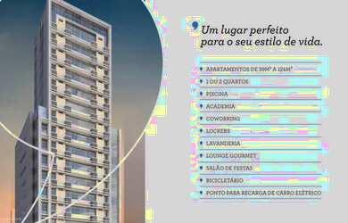 Imagem: O apartamento possui 1 Dormitório, 1 Banheiro, 1 Vaga na garagem