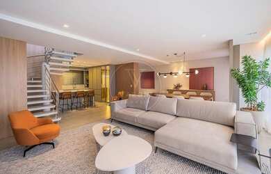 Imagem: O apartamento na cobertura possui 3 Dormitórios, 4 Banheiros