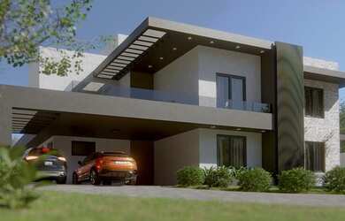 Imagem: A casa em condomínio possui 5 Dormitórios, 5 Banheiros, 5