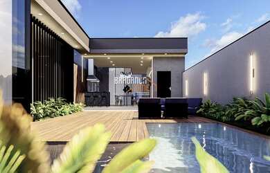 Imagem: A casa em condomínio e possui 3 Dormitórios, Suítes, 5 Banheiros