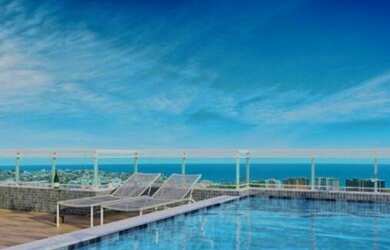 Imagem: O apartamento possui 1 Dormitório, 1 Banheiro, 1 Vaga na garagem