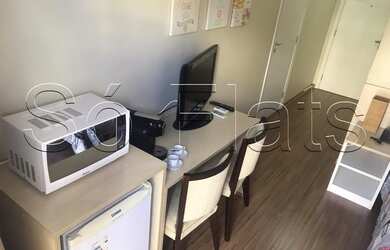 Imagem: O studio possui 1 Dormitório, 1 Banheiro, 1 Vaga na garagem