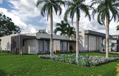 Imagem: A casa em condomínio possui 4 Dormitórios, 5 Banheiros, 4