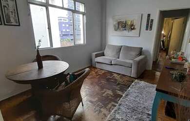 Imagem: O apartamento possui 1 Dormitório, 1 Banheiro, 1 Vaga na garagem