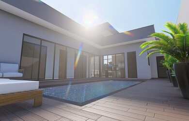 Imagem: A casa em condomínio possui 3 Dormitórios, 3 Banheiros, 4