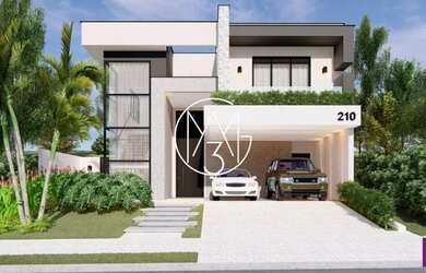 Imagem: A casa em condomínio possui 4 Dormitórios, 5 Banheiros, 4