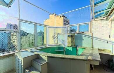 Imagem: O apartamento na cobertura possui 3 Dormitórios, 4 Banheiros