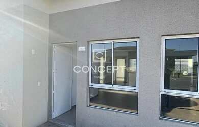 Imagem: A casa em condomínio possui 3 Dormitórios, 1 Banheiro, 2 Vagas