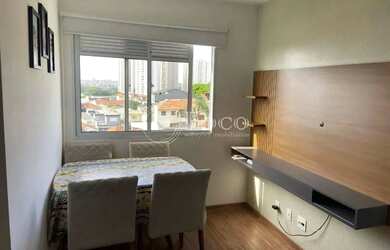 Imagem: O apartamento possui 1 Dormitório, 1 Banheiro, 1 Vaga na garagem