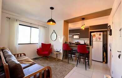 Imagem: O apartamento possui 1 Dormitório, 1 Banheiro, 1 Vaga na garagem