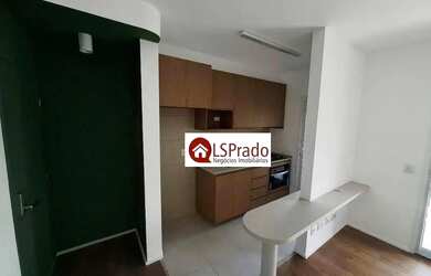 Imagem: O apartamento possui 1 Dormitório, 1 Banheiro, 1 Vaga na garagem