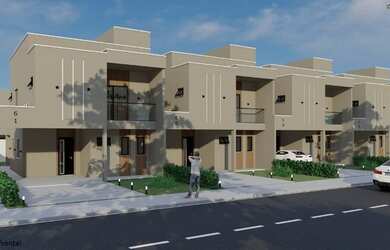 Imagem: A casa em condomínio e possui Dormitórios, Suítes, Banheiros