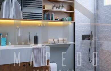 Imagem 3: casa na planta. Área de serviço, 2 Vagas na garageme2 Dormitórios