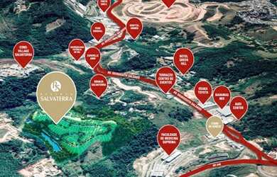 Imagem: O terreno possui 420m² de Área e está localizado em Salvaterra