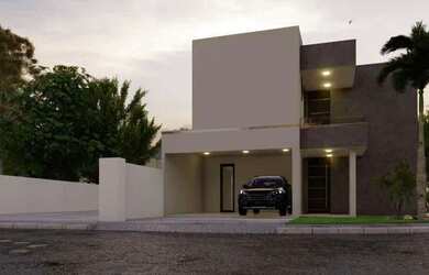 Imagem: A casa possui 3 Dormitórios, 3 Banheiros, 4 Vagas na garagem