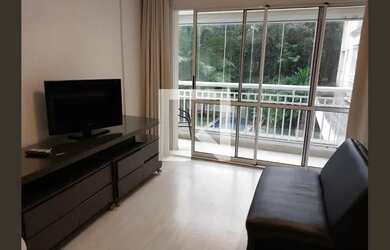 Imagem: O apartamento possui 1 Dormitório, 1 Banheiro, 2 Vagas na garagem