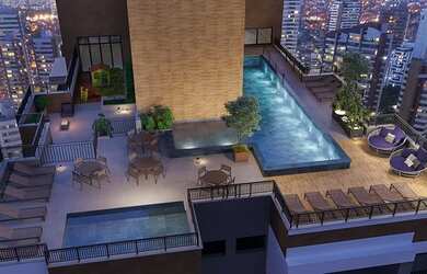 Imagem: O studio possui 1 Dormitório, 1 Banheiro, 26m² de Área e