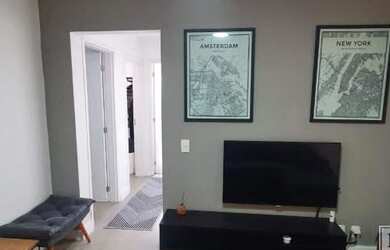 Imagem: O apartamento possui 2 Dormitórios, 1 Banheiro, 1 Vaga na garagem