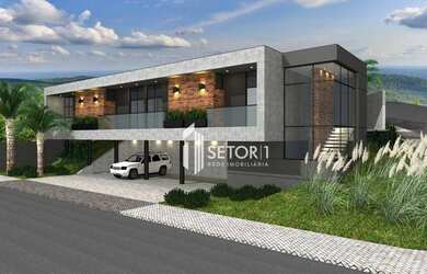 Imagem: A casa em condomínio possui 4 Dormitórios, 5 Banheiros, 4