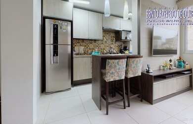 Imagem: O apartamento possui 2 Dormitórios, 1 Banheiro, 1 Vaga na garagem