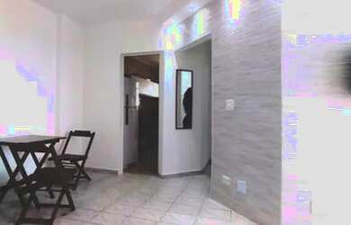 Imagem: O apartamento possui 1 Dormitório, 2 Banheiros, 1 Vaga na garagem