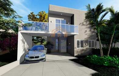 Imagem: A casa possui 3 Dormitórios, 3 Banheiros, 2 Vagas na garagem