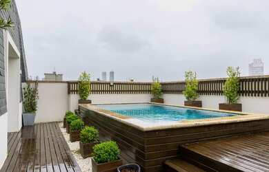 Imagem: O apartamento na cobertura possui 4 Dormitórios, 5 Banheiros