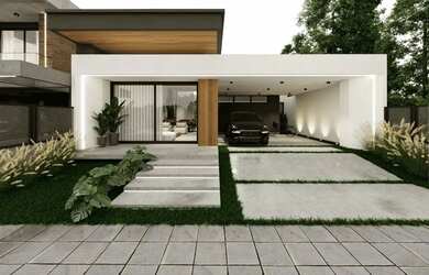 Imagem: A casa possui 3 Dormitórios, 2 Banheiros, 2 Vagas na garagem