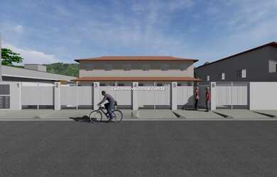 Imagem: A casa possui 2 Dormitórios, 2 Banheiros, 2 Vagas na garagem