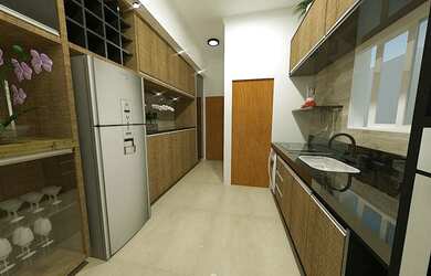 Imagem: A casa em condomínio possui 3 Dormitórios, 2 Banheiros, 2