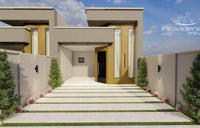 Imagem: A casa possui 3 Dormitórios, 3 Banheiros, 2 Vagas na garagem