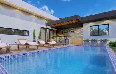 Imagem: A casa em condomínio possui 3 Dormitórios, 4 Banheiros, 4