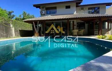 Imagem: A casa em condomínio possui 4 Dormitórios, 5 Banheiros, 4