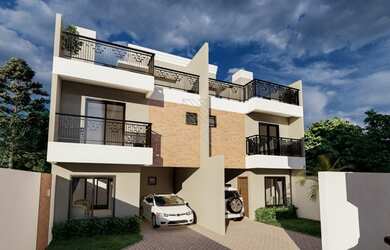 Imagem: A casa possui 3 Dormitórios, 2 Banheiros, 2 Vagas na garagem