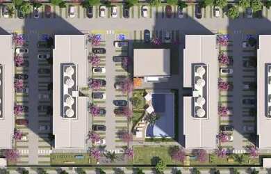 Imagem: O apartamento possui 2 Dormitórios, 1 Banheiro, 1 Vaga na garagem