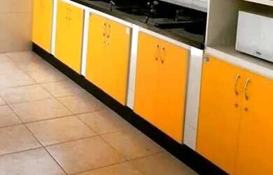 Imagem: O apartamento possui 1 Dormitório, 1 Banheiro, 1 Vaga na garagem