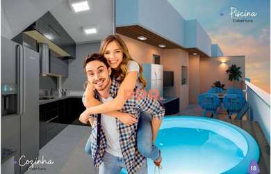 Imagem: O apartamento na cobertura possui 3 Dormitórios, 1 Banheiro