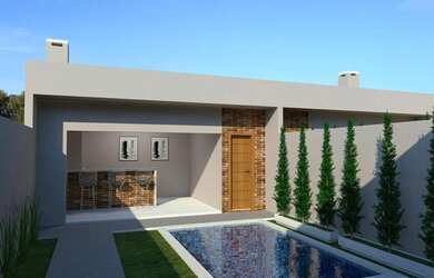 Imagem: A casa possui 3 Dormitórios, 2 Banheiros, 2 Vagas na garagem