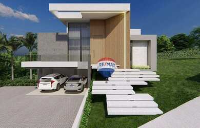 Imagem: A casa em condomínio possui 4 Dormitórios, 1 Banheiro, 4 Vagas