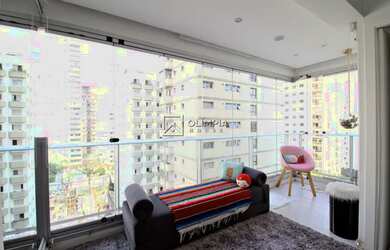 Imagem: O apartamento possui 1 Dormitório, 1 Banheiro, 1 Vaga na garagem