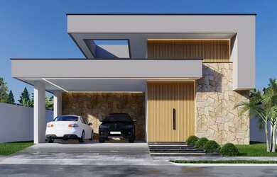 Imagem: A casa em condomínio possui 4 Dormitórios, 5 Banheiros, 2