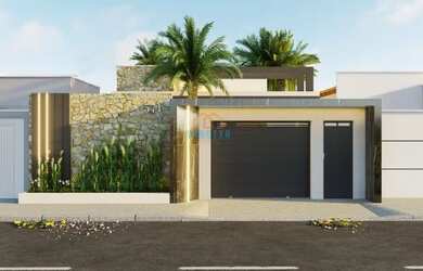 Imagem: A casa possui 3 Dormitórios, 2 Banheiros, 2 Vagas na garagem