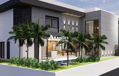 Imagem: A casa em condomínio possui 5 Dormitórios, 5 Banheiros, 4