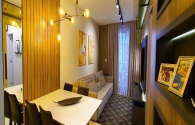 Imagem: O apartamento possui 1 Dormitório, 1 Banheiro, 1 Vaga na garagem