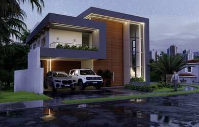 Imagem: A casa em condomínio possui 4 Dormitórios, 5 Banheiros, 4